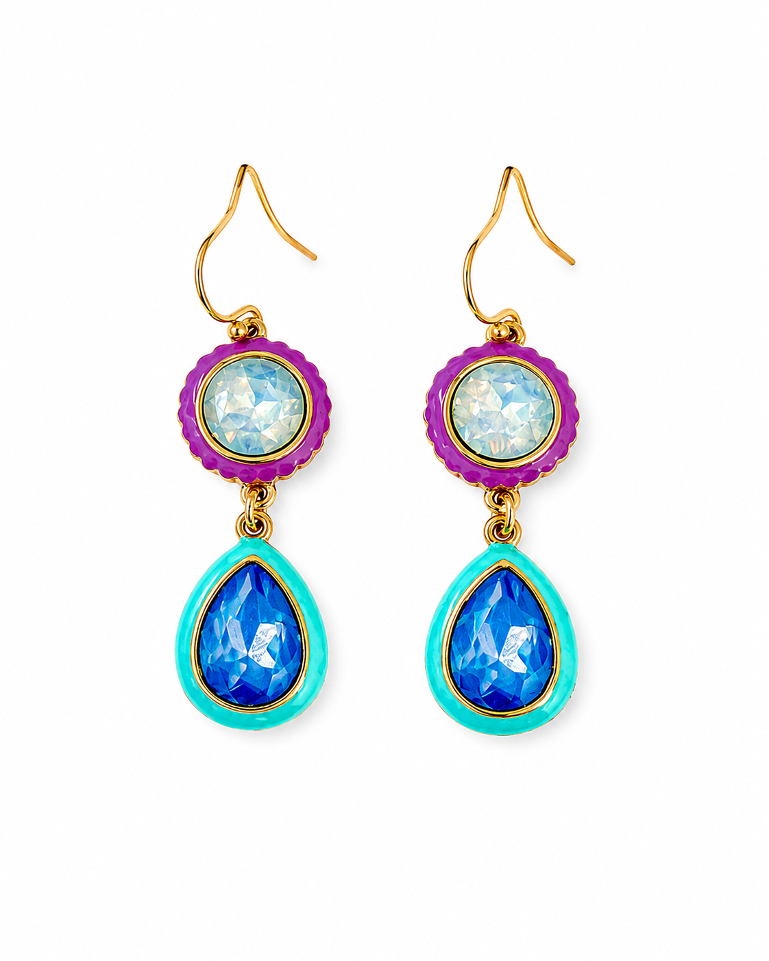 Multicolor Crystal Drop Earrings