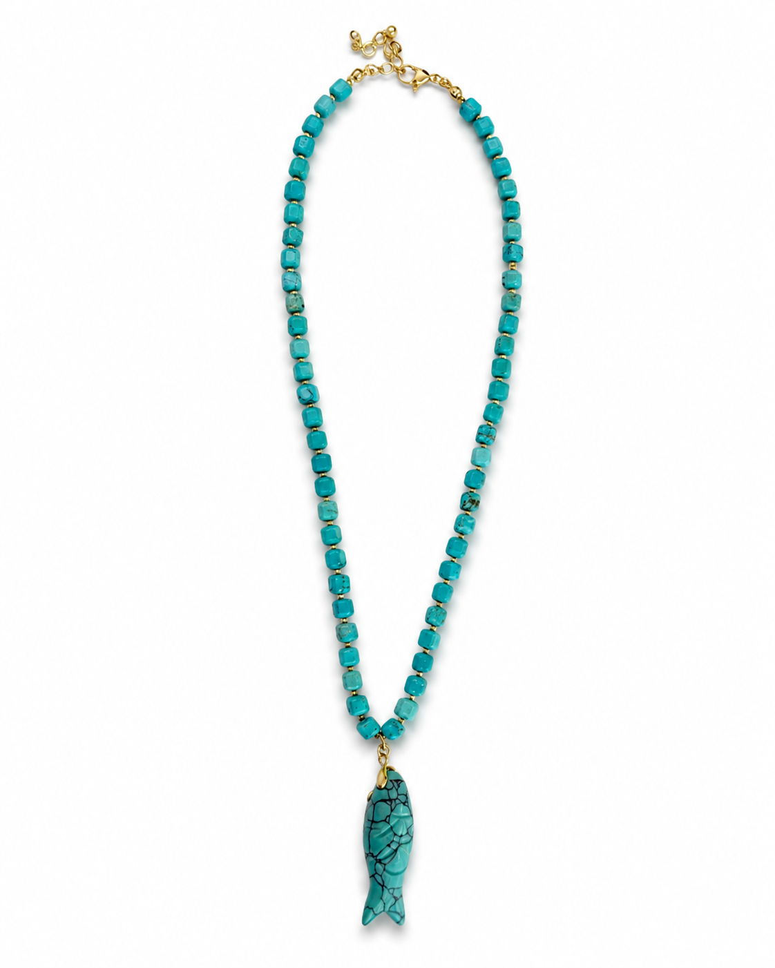 Turquoise Fish Pendant Necklace