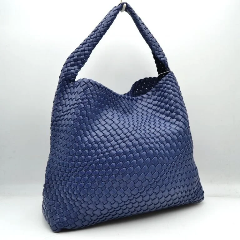 Blue Woven Handbag