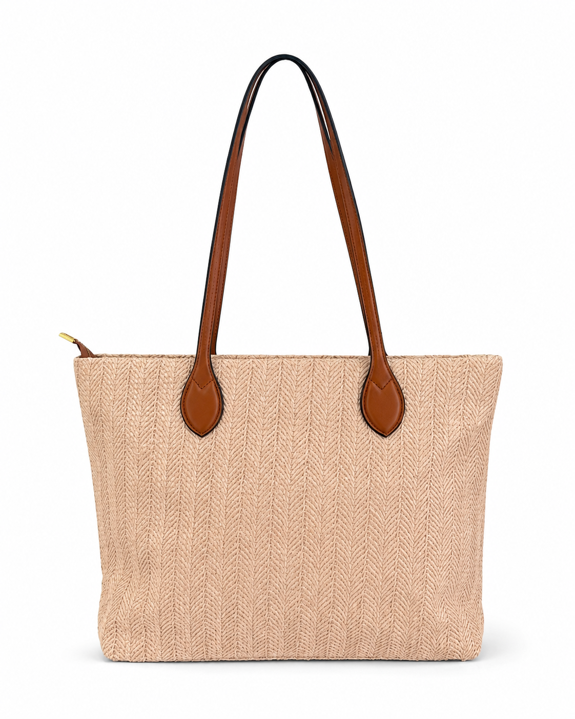 Pink Straw Tote Bag