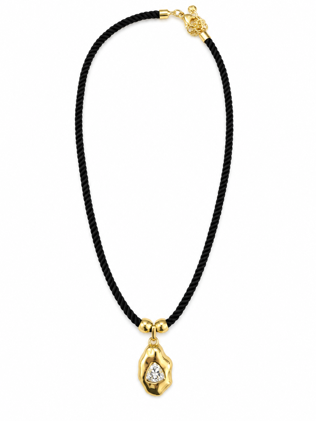 Gold-Tone Crystal Pendant Necklace