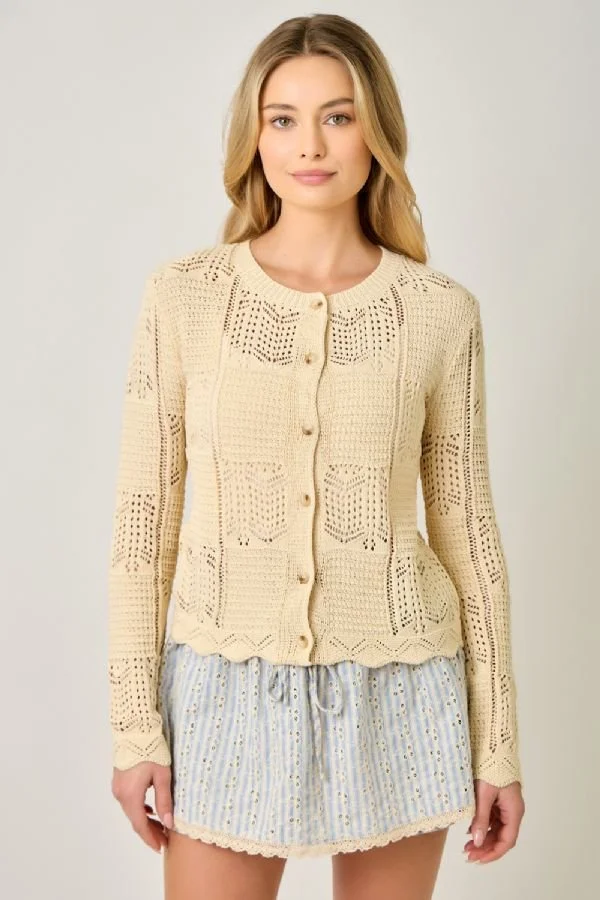 Spring Pointelle Cardigan