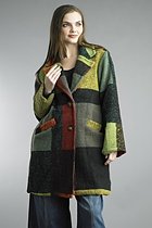 Tempo Paris Multicolor Patchwork Coat