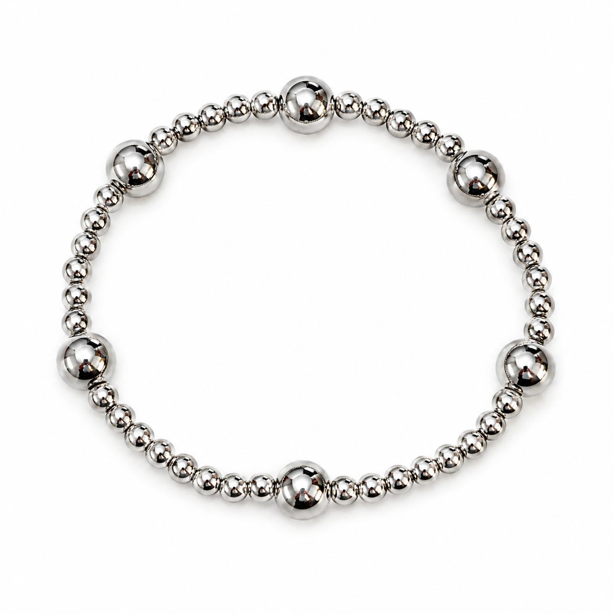 Silver Bead Bracelet