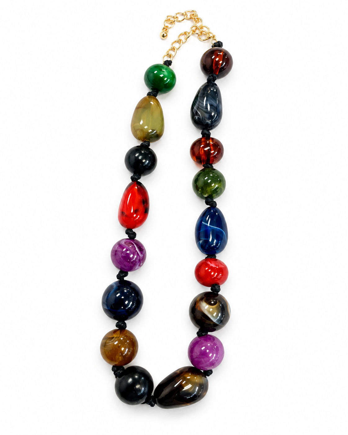 Bold Multicolor Beaded Necklace
