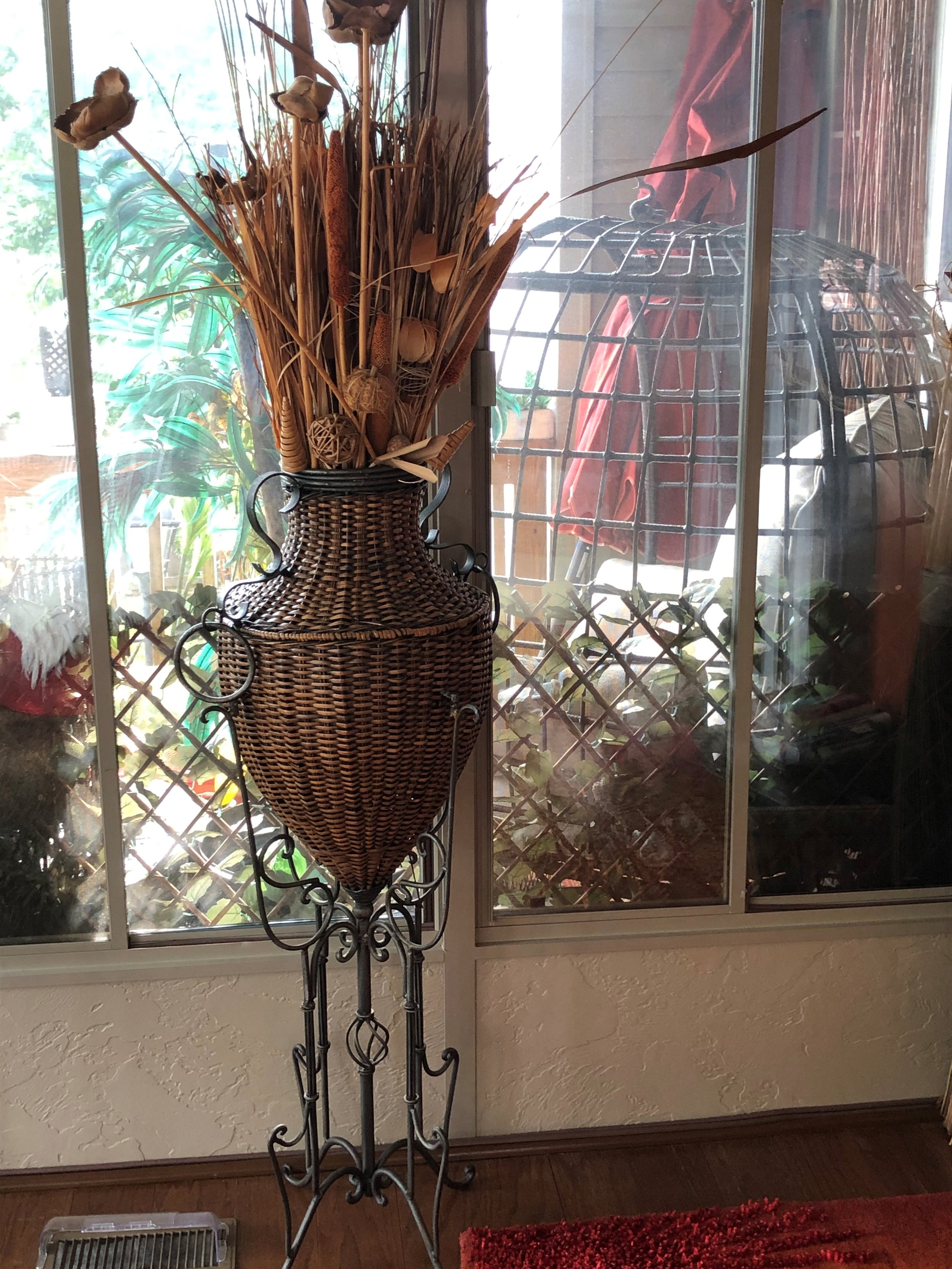 Wicker and Wrought Iron Planter.jpg