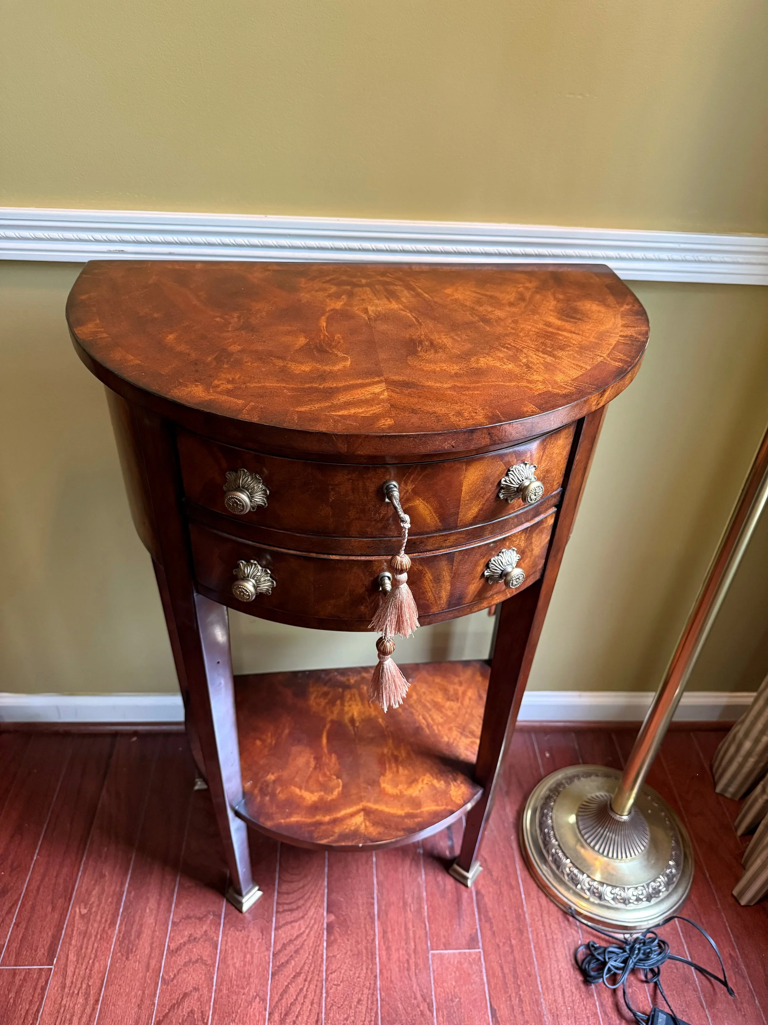 Antique Table with tassel top.jpg