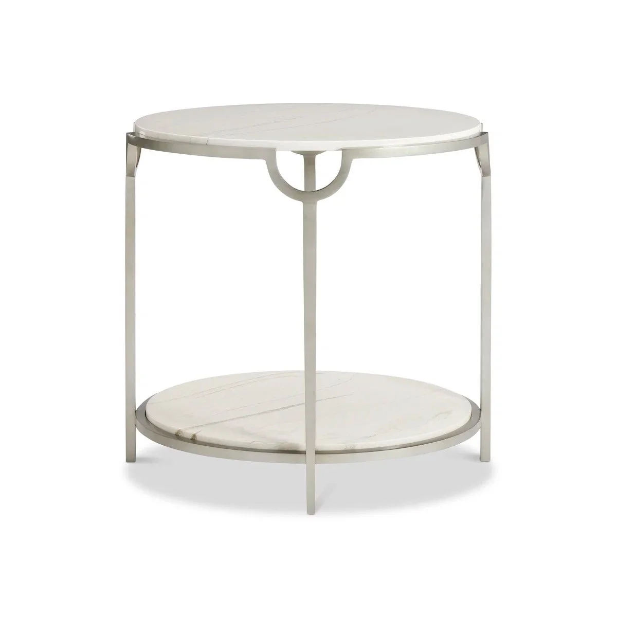 Bernhardt Morello Round Marble and Metal End Table.jpeg