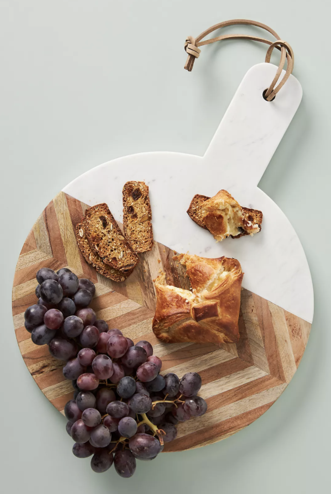 Chevron Marble Round Cheese Board