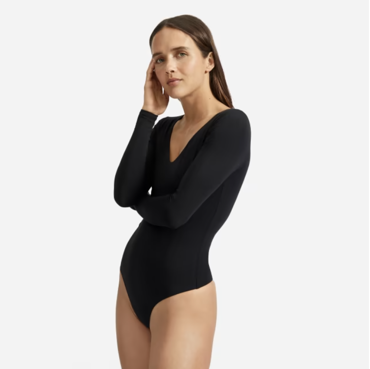 The Long-Sleeve V-Neck Bodysuit
