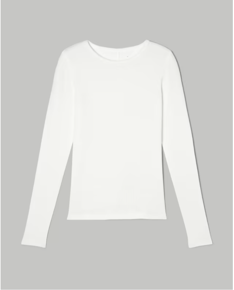 The Supima® Micro-Rib Long-Sleeve Crew