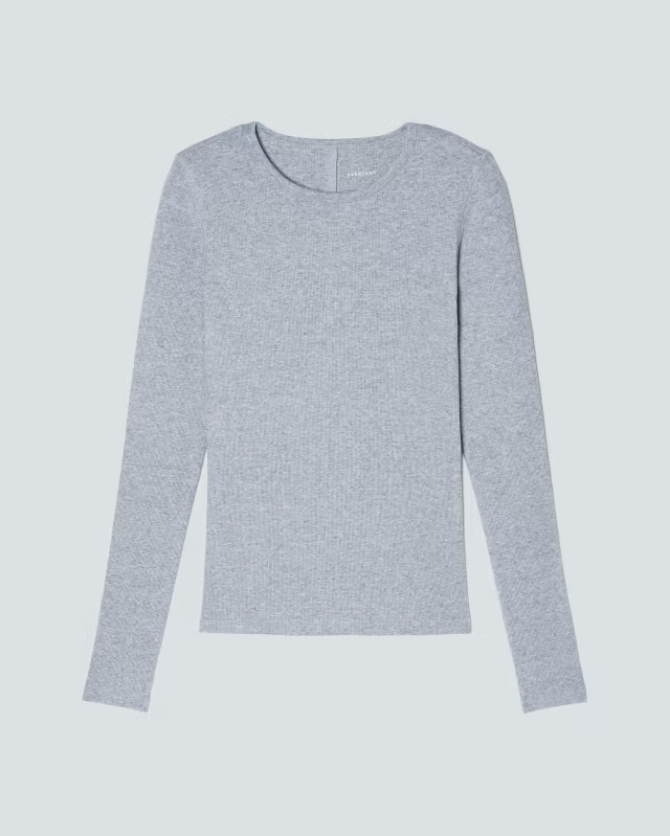 The Supima® Micro-Rib Long-Sleeve Crew