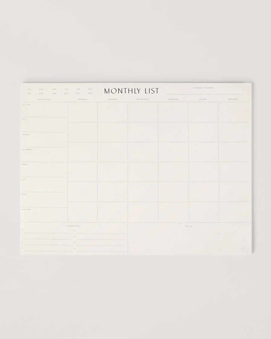 9. Wildehouse paper monthly planner