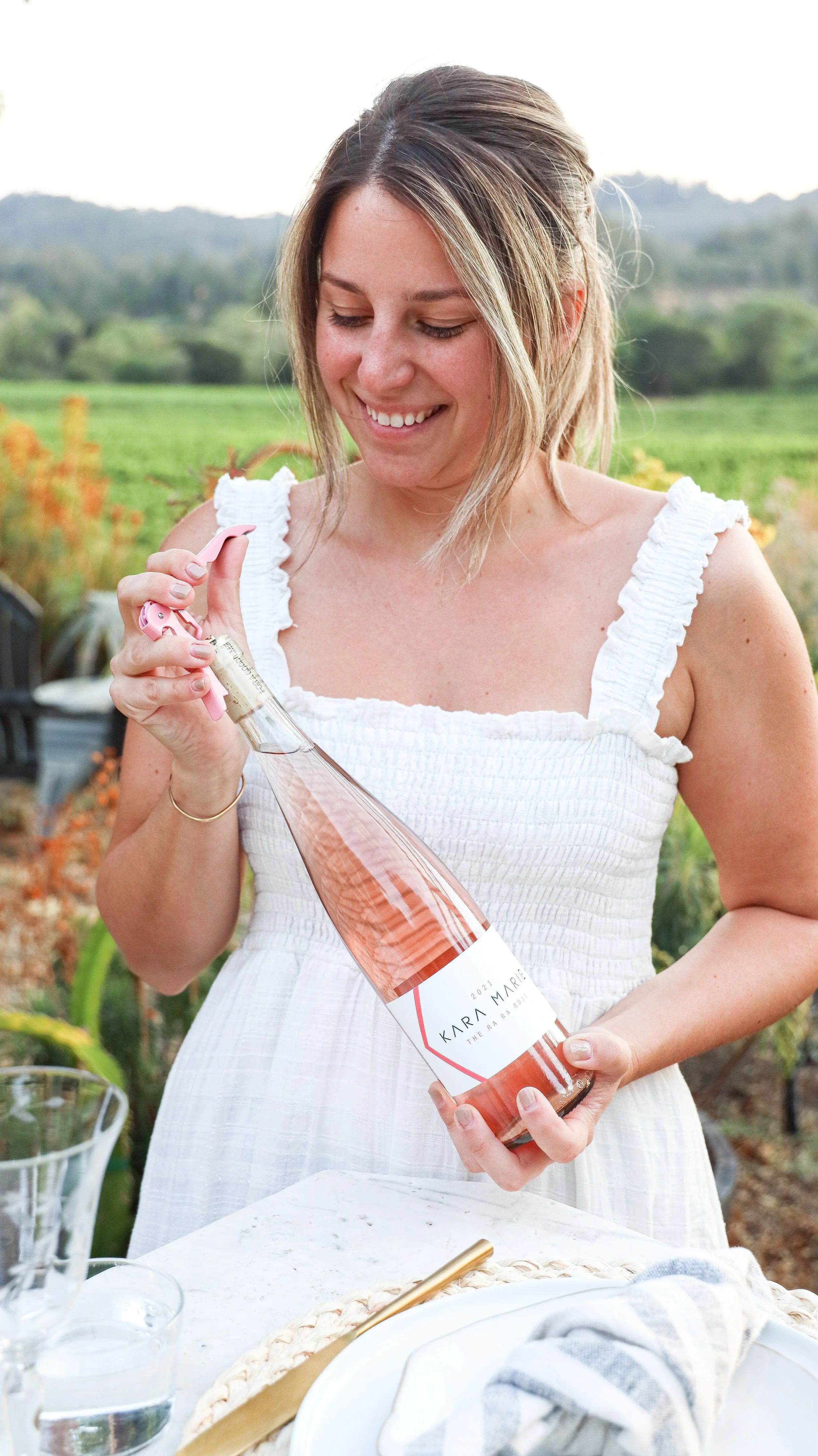 Kara Groom of Karie Marie Wines Ra Ra Rose by Nicole Schmiedl