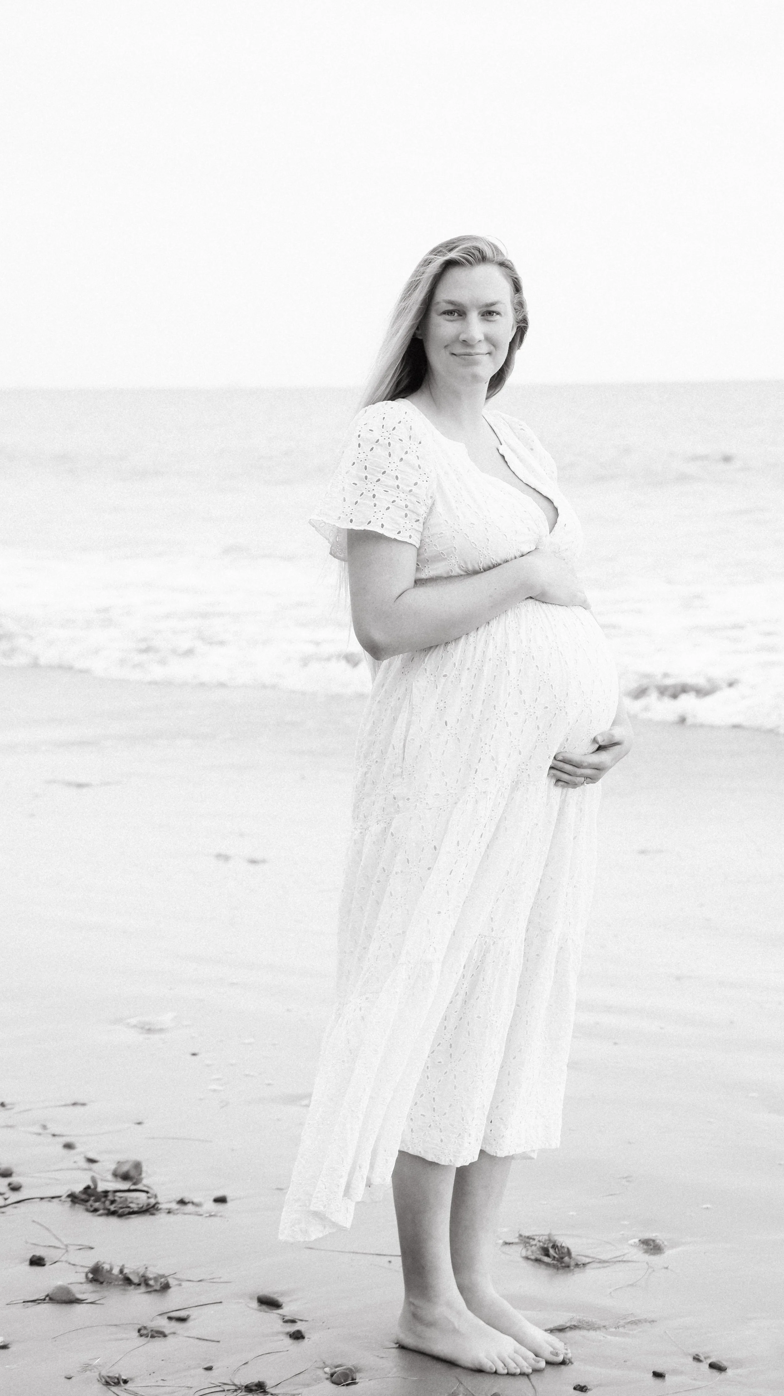 Nicole Schmiedl Maternity Photography: Perlin Family's Beautiful Santa Barbara Beach Portrait
