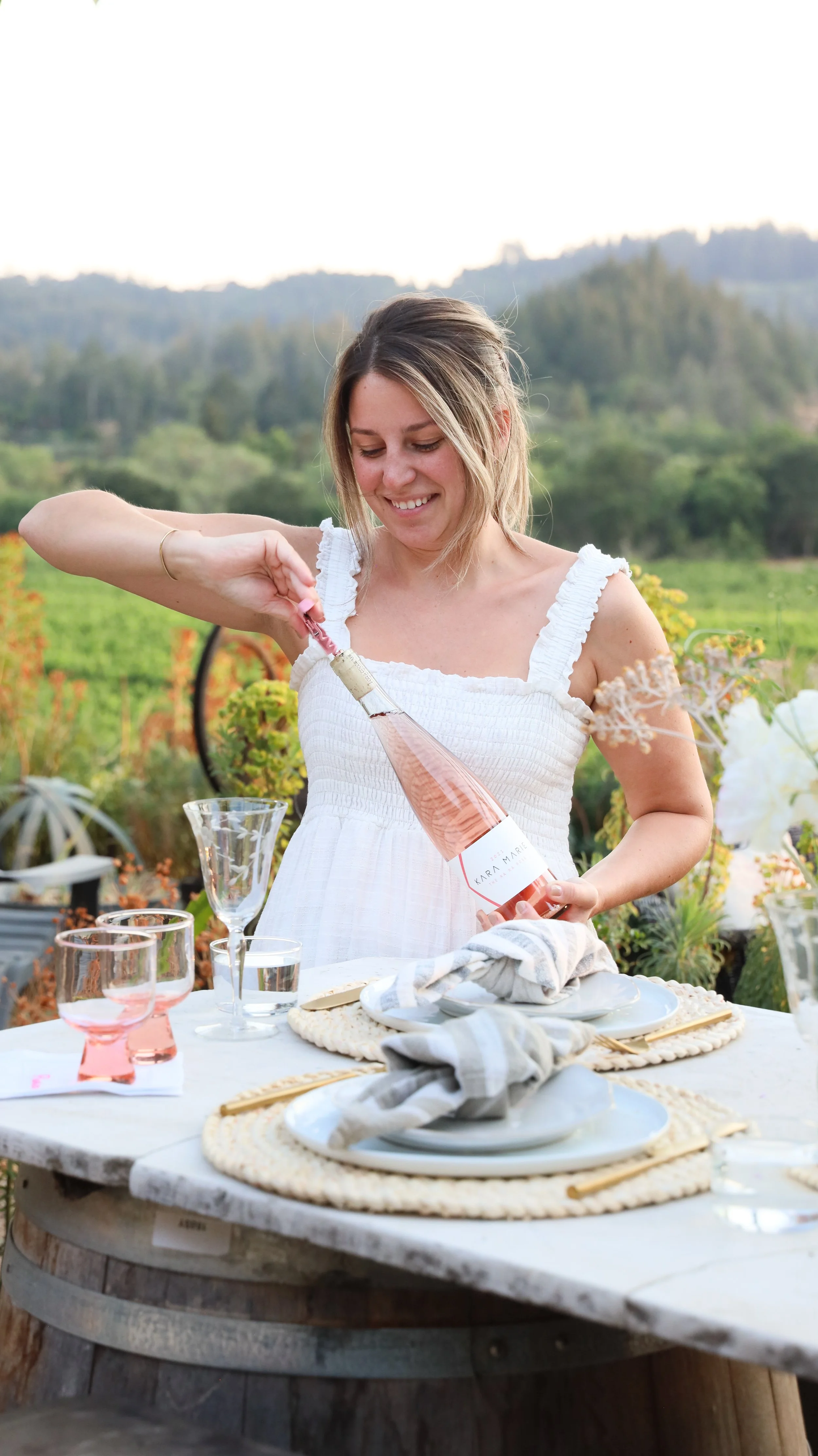 Kara Groom of Karie Marie Wines Ra Ra Rose by Nicole Schmiedl