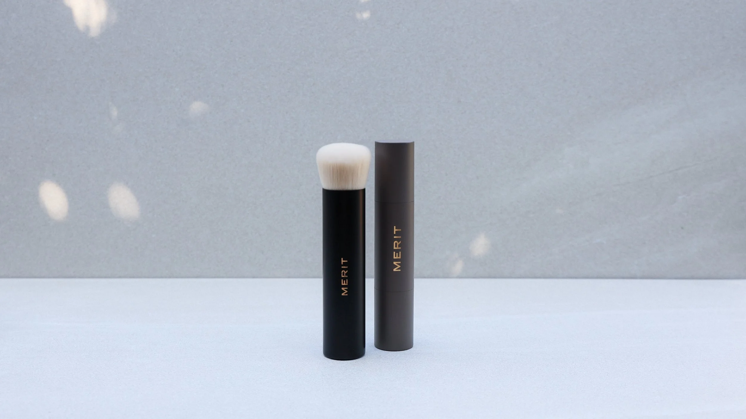 Merit Beauty concealer and blending brush by Nicole Schmiedl