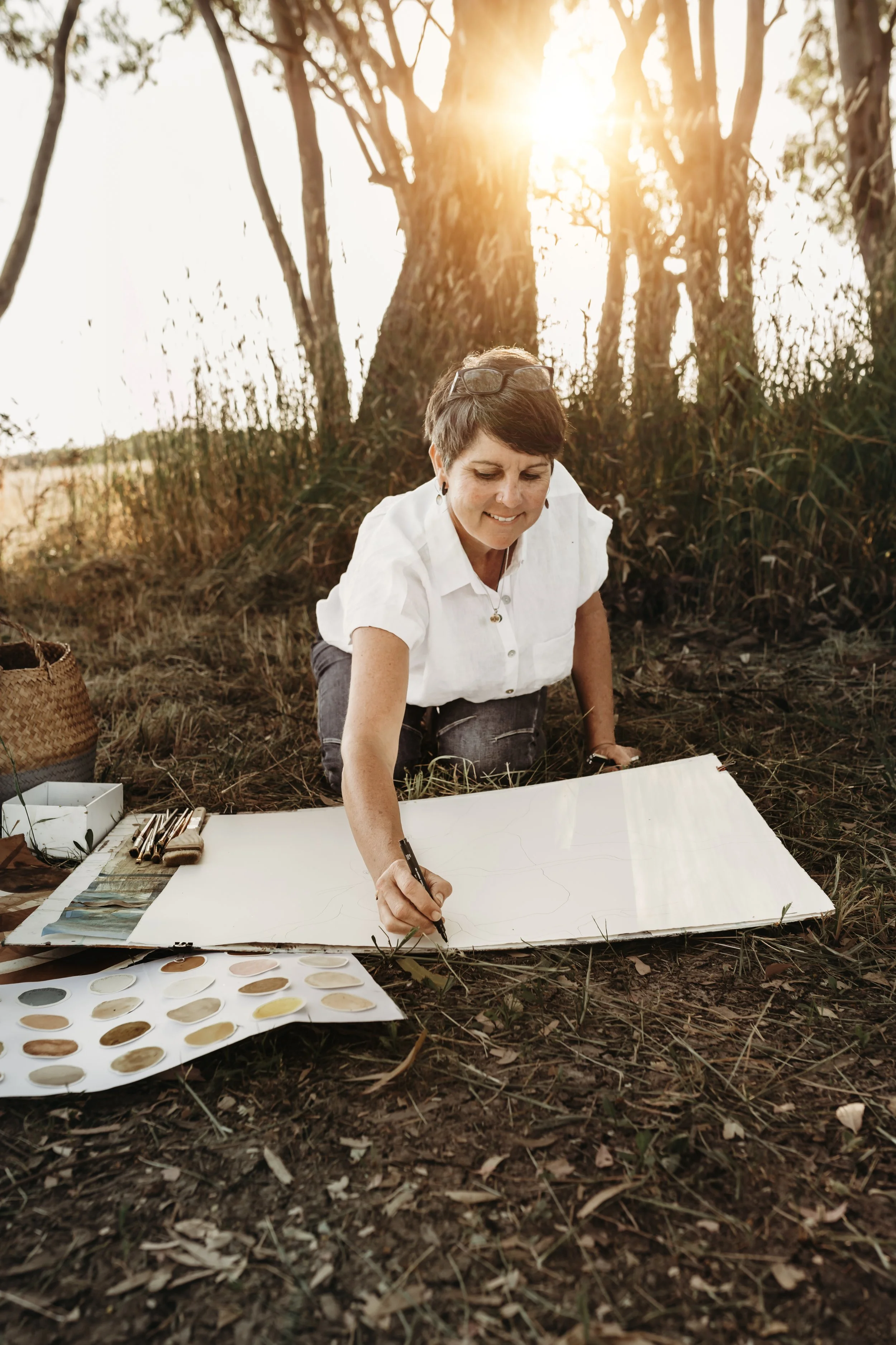 Mixed Media with Botanical Ink