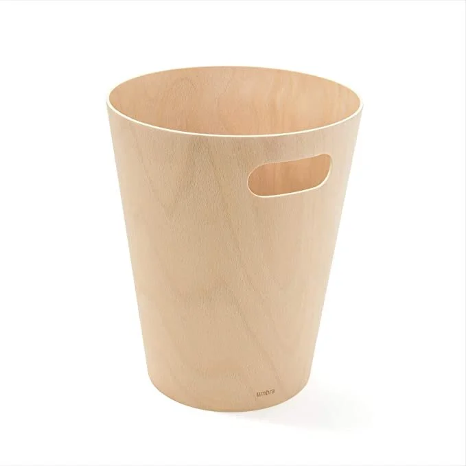 WOODEN WASTEBASKET