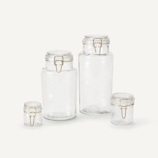 GLASS CANISTERS