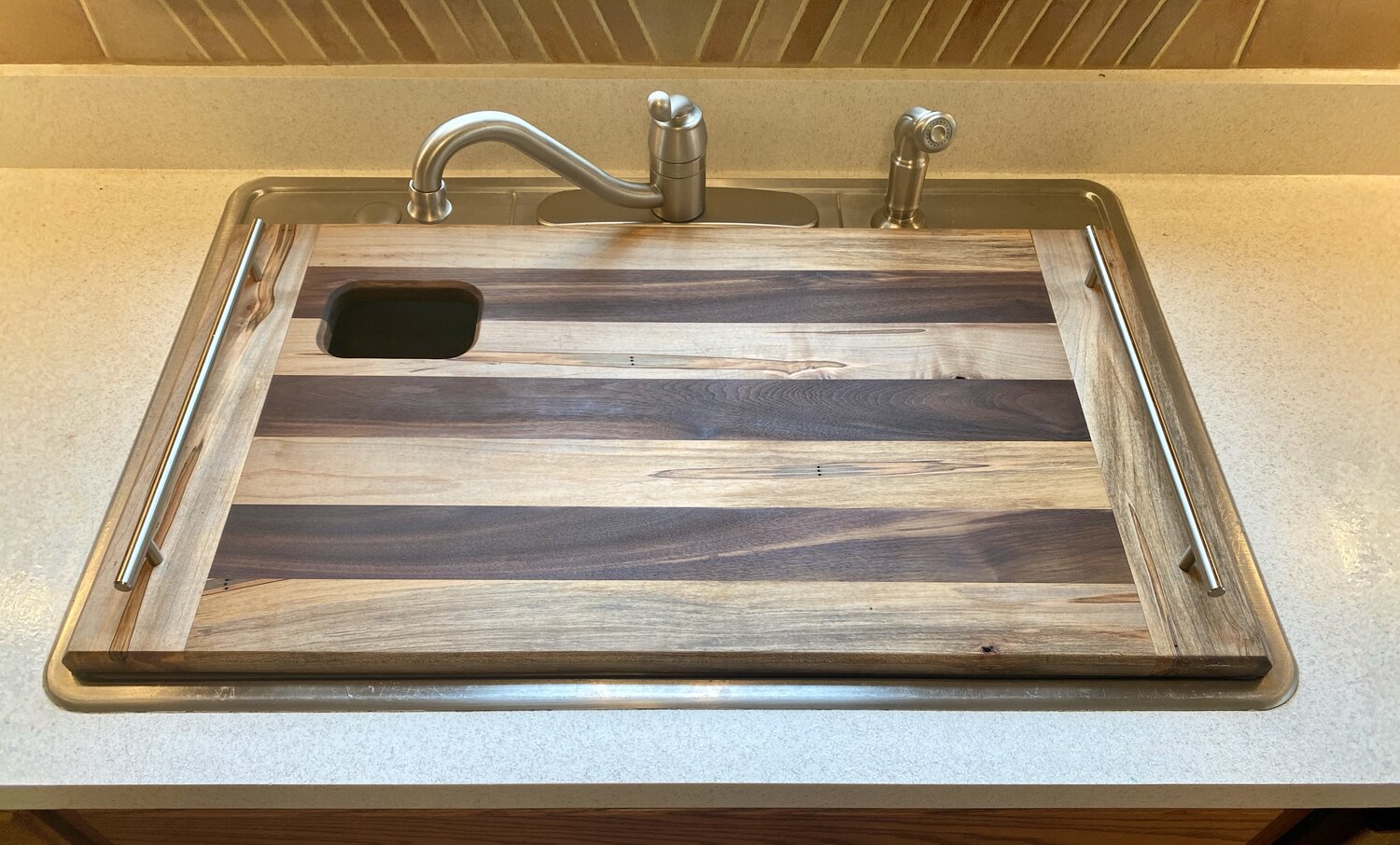 Custom Sink Cover Cutting Board and Over the Sink Surface