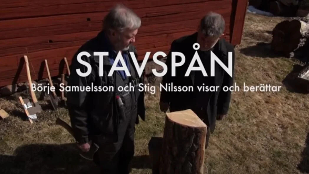 Stavspån - Stig Nilsson hugger et näbbspån från Jämtland. Publisert av Hantverkslaboratoriet, 2016.