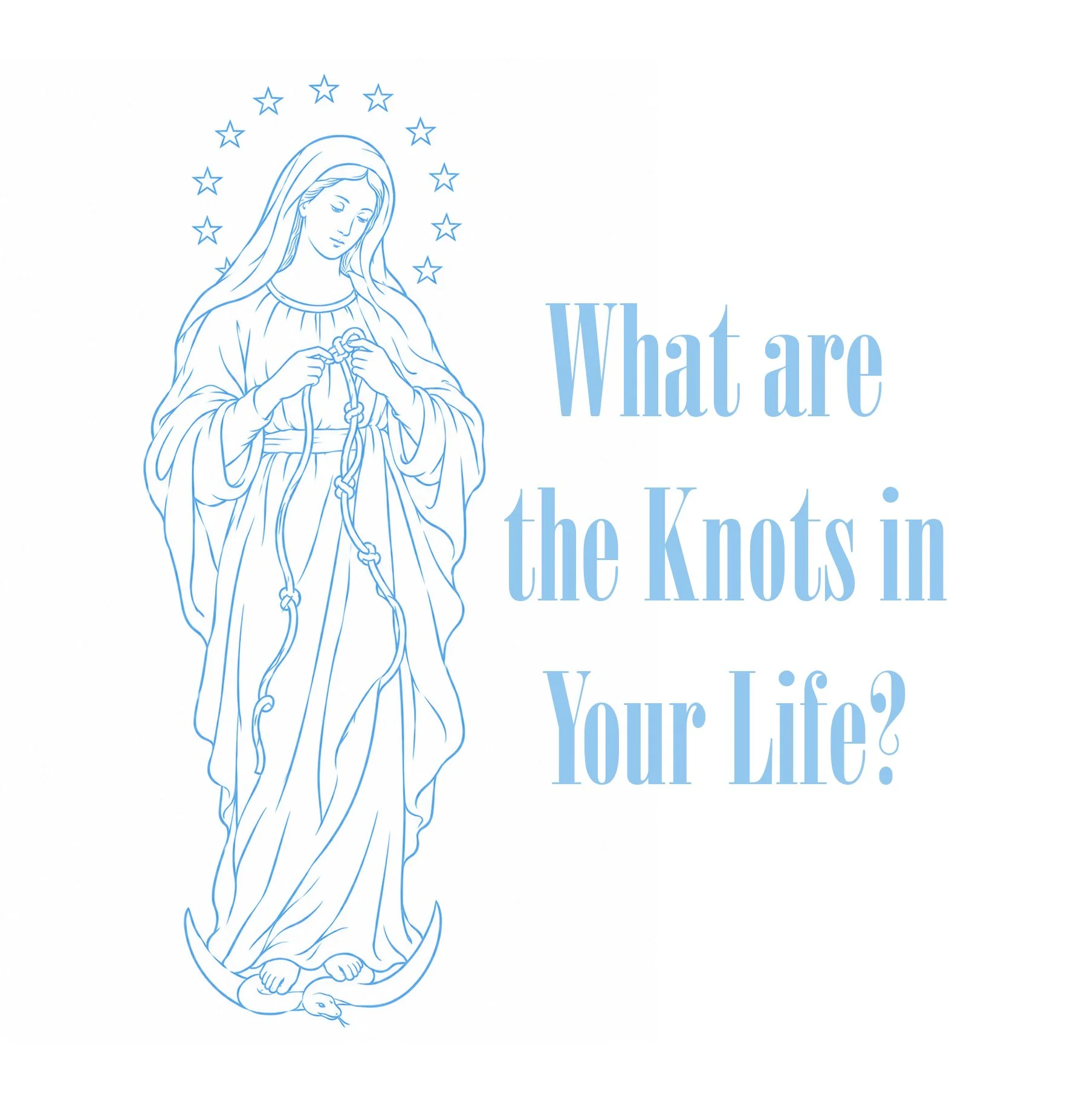 Mary Undoer of Knots Inspired Series of Knot Paintings by Heather L. Young