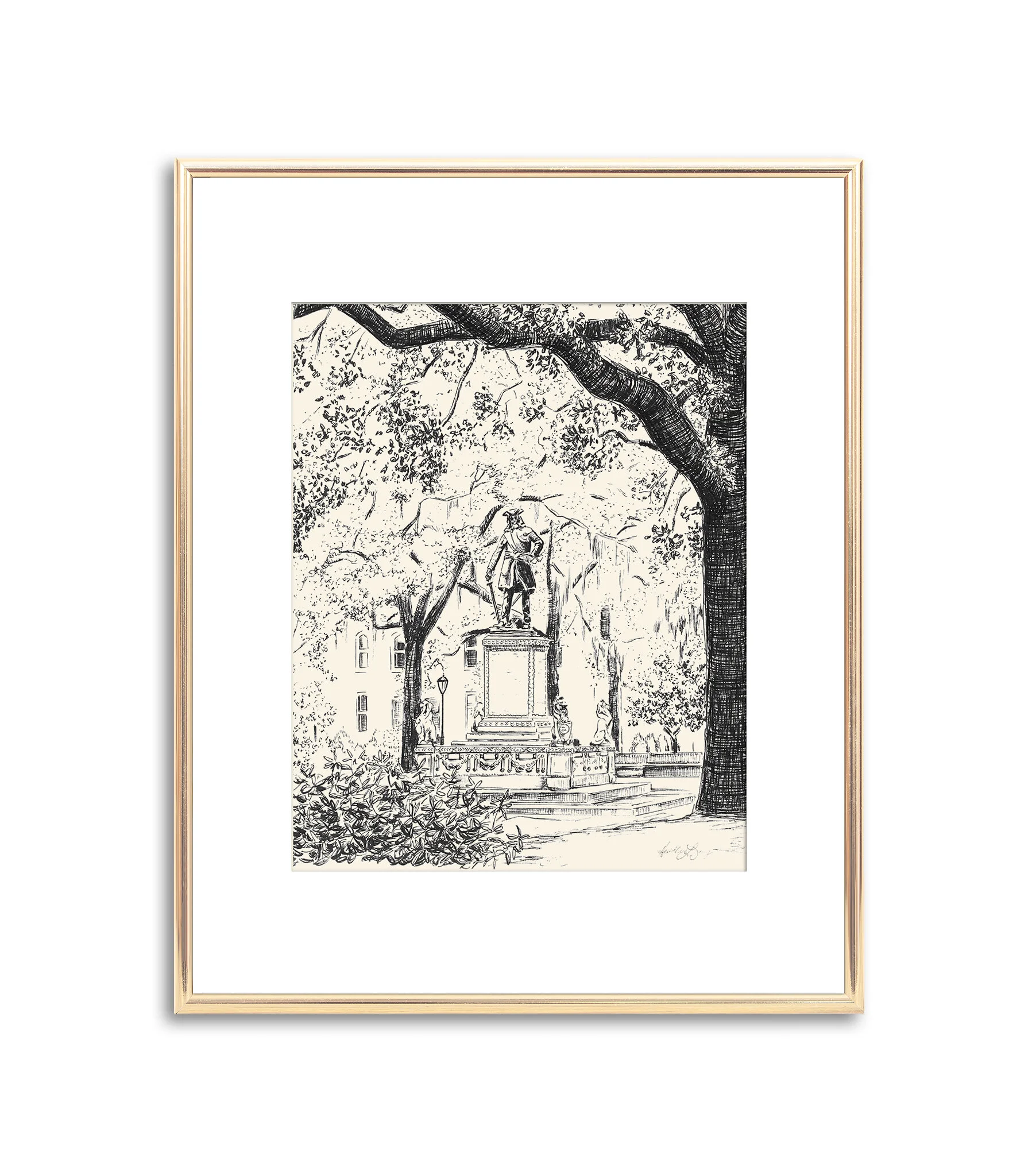 Chippewa Square - Pen and Ink Print