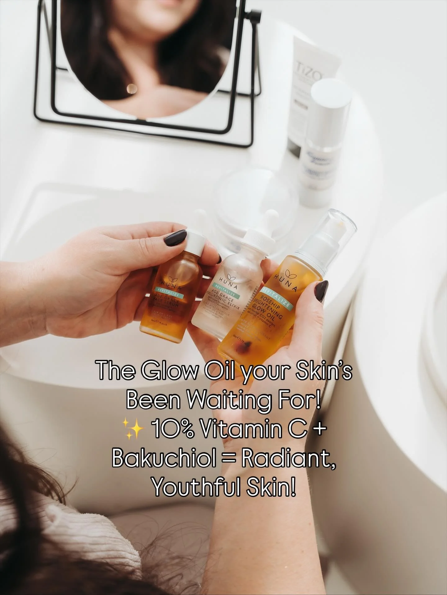 Radiance in a bottle ✨ Huna&rsquo;s Rosehip Glow Oil delivers 10% Vitamin C to brighten and protect your skin, while Bakuchiol smooths fine lines and boosts collagen &mdash; without the irritation of retinol.

🌹 Plant-powered ingredients for real re