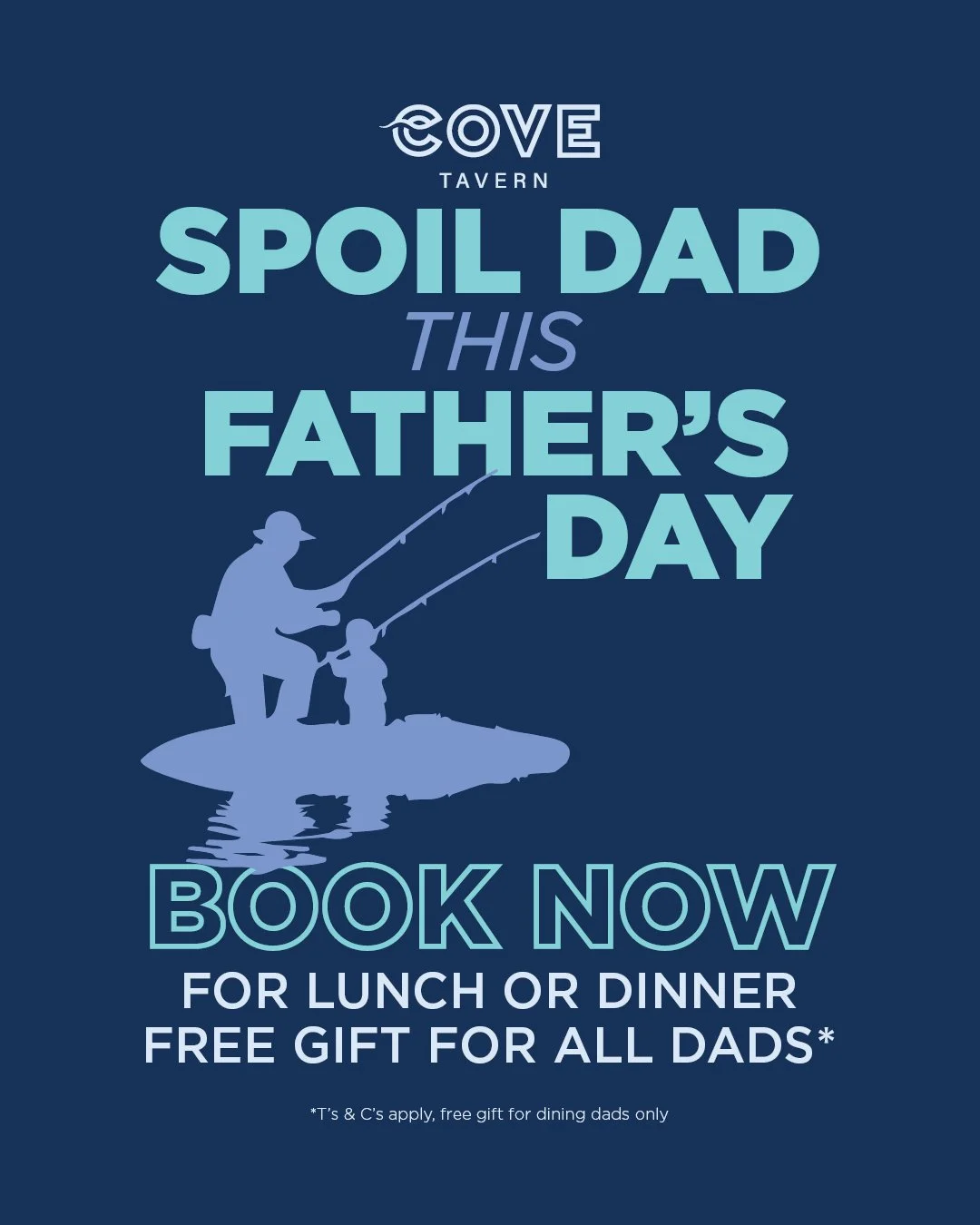Give Dad the day he deserves! Great food, great company and a free gift on us. 

Book now for lunch or dinner - www.covetavern.com.au