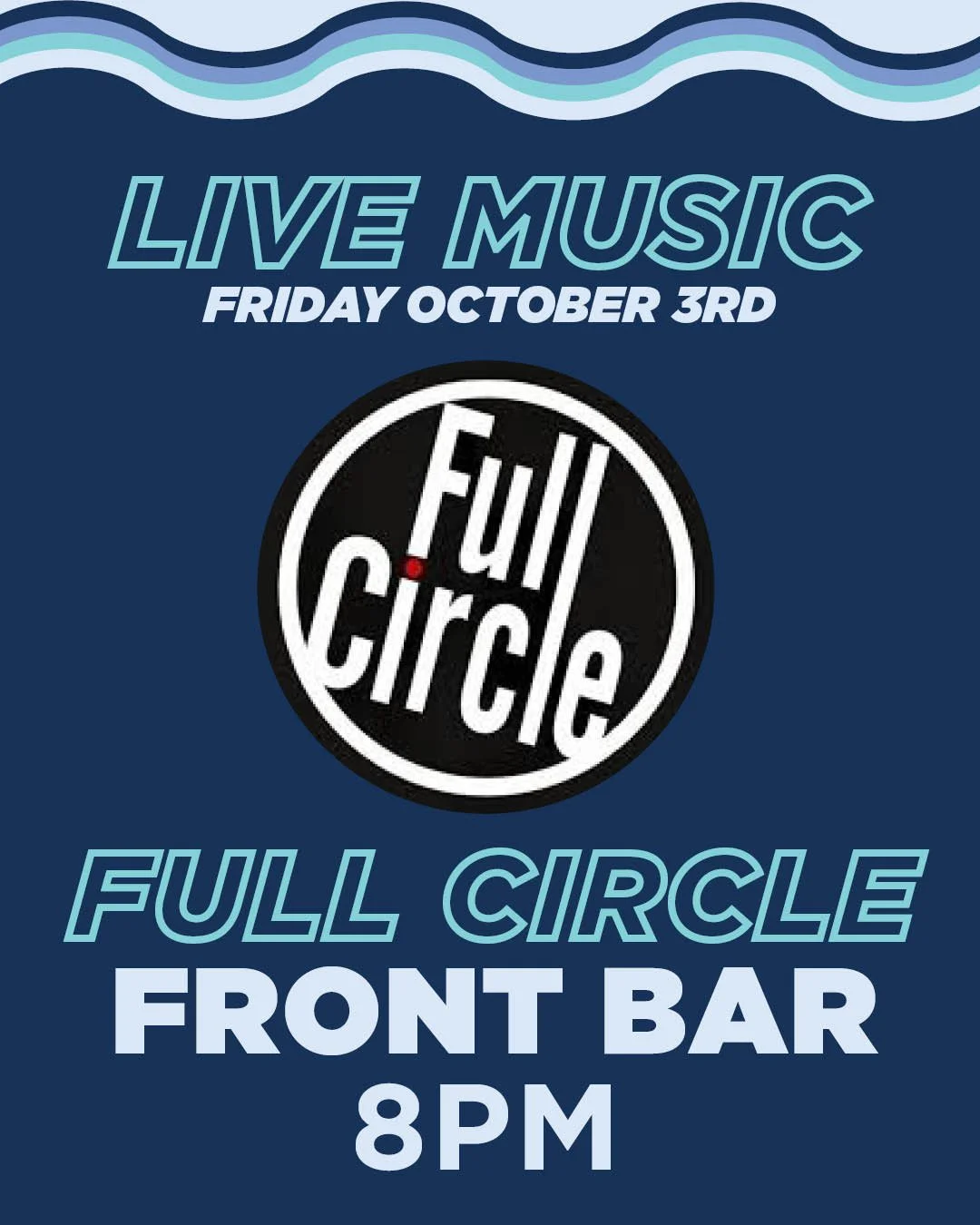 Full Circle are in town this Friday night!

We'll see you there 🎸
