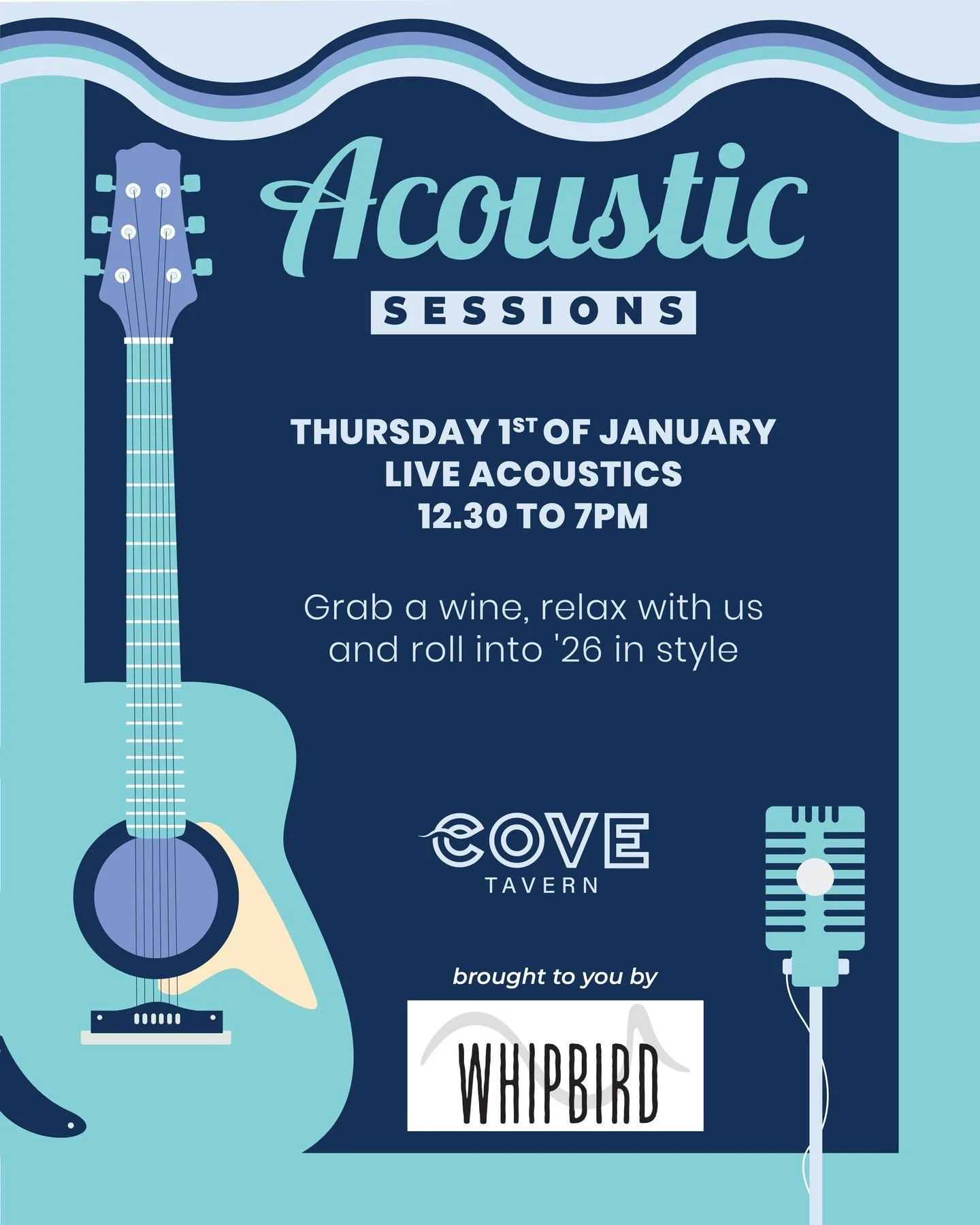 Start the year the right way 🎶🍷

Live acoustic sessions from 12.30pm this New Year&rsquo;s Day.