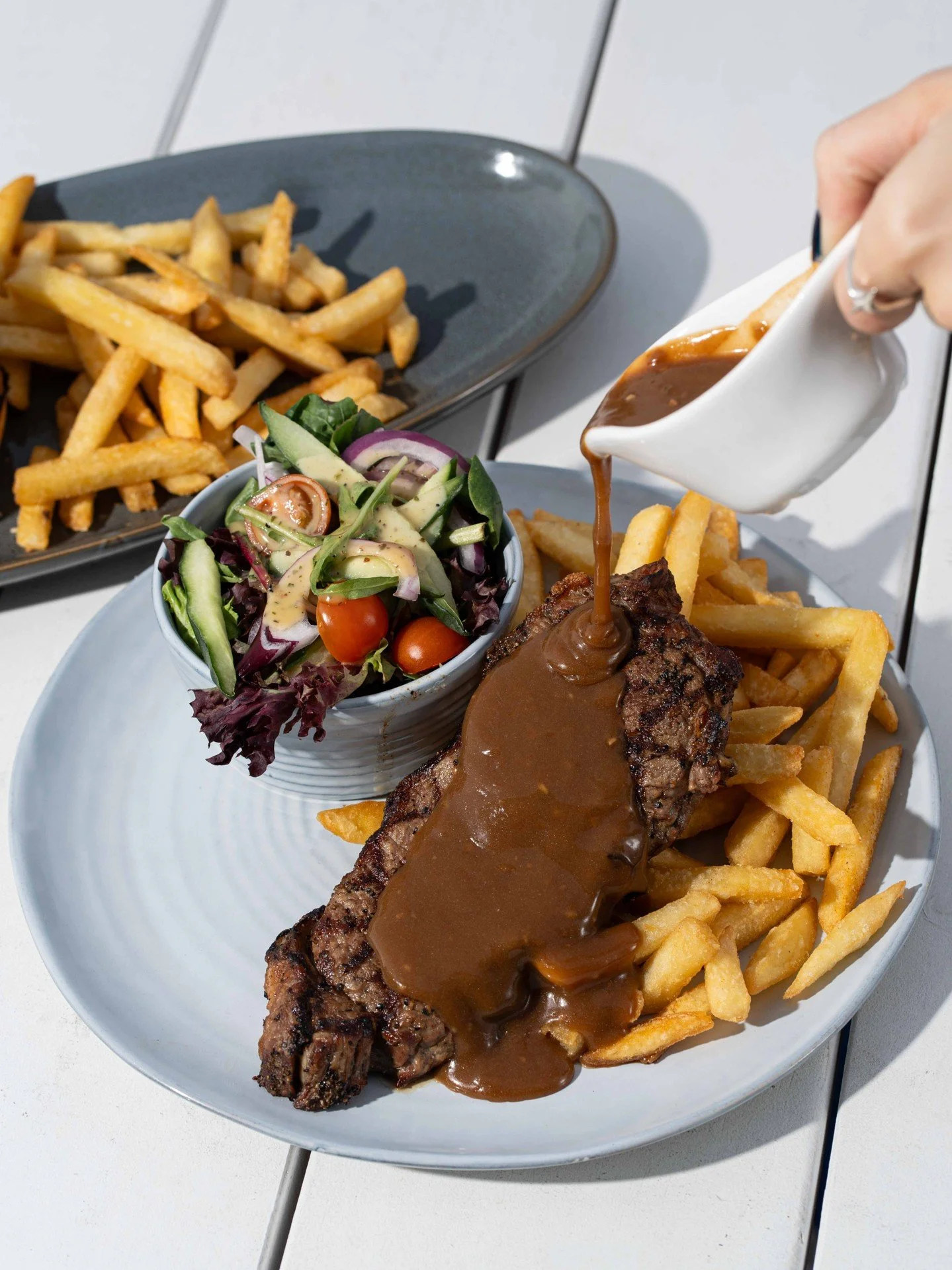 Steak night tomorrow 🤤

Perfectly cooked steak, hot chips and all the gravy.

See you at The Cove.