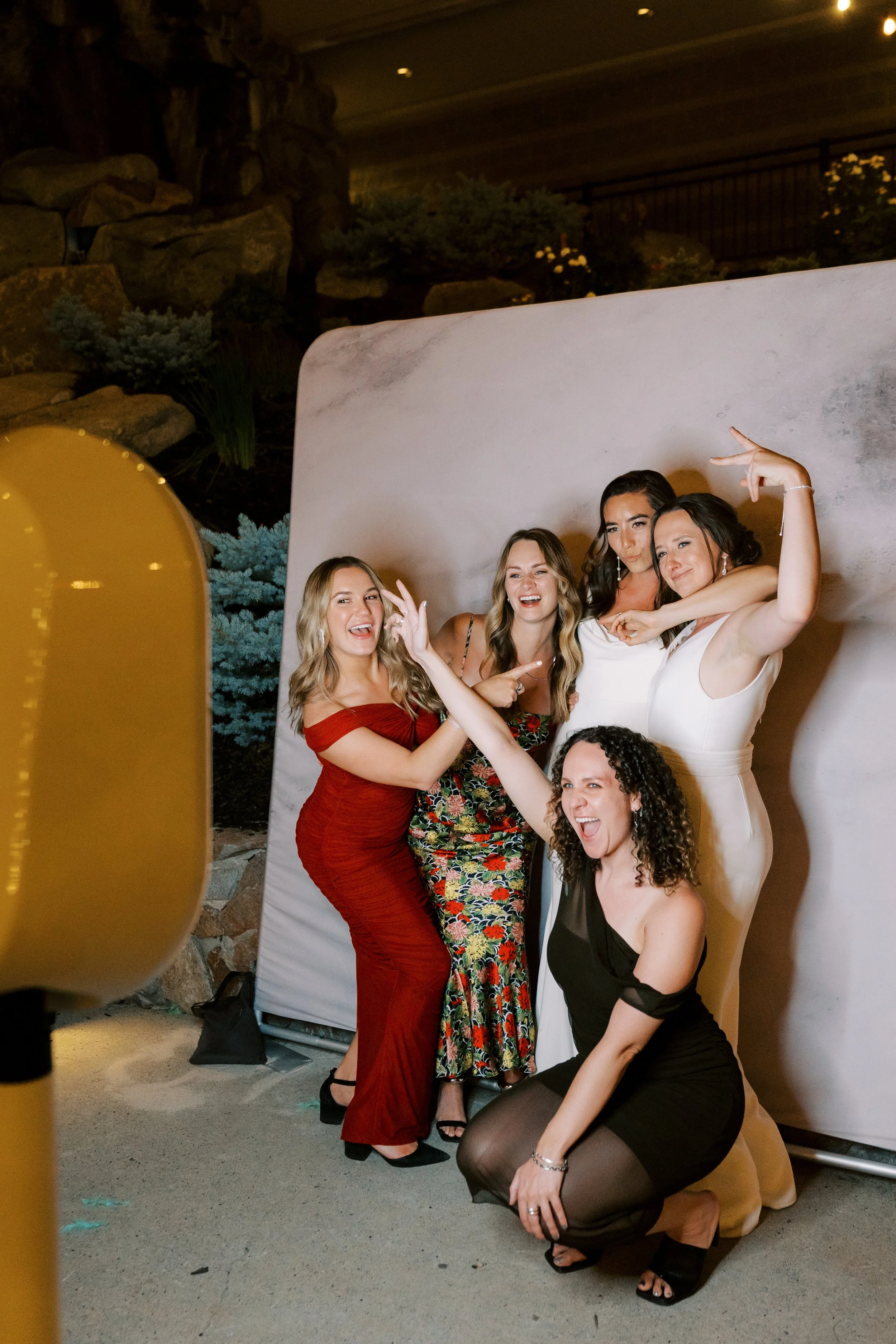 Fog City Entertainment photo booth setup at an outdoor destination wedding.