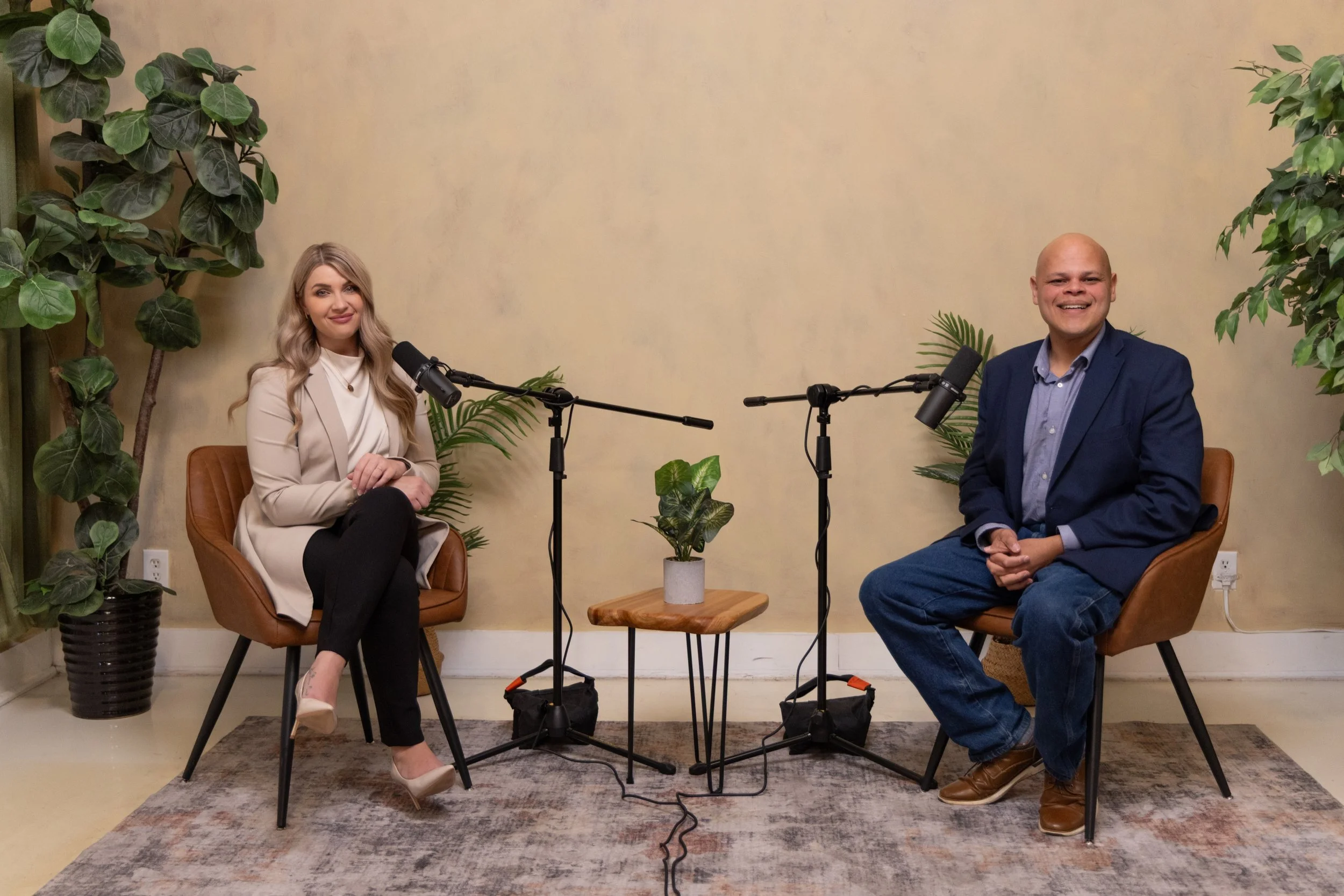 Jasmin Laine & Jamil Jivani interview in our podcast studio