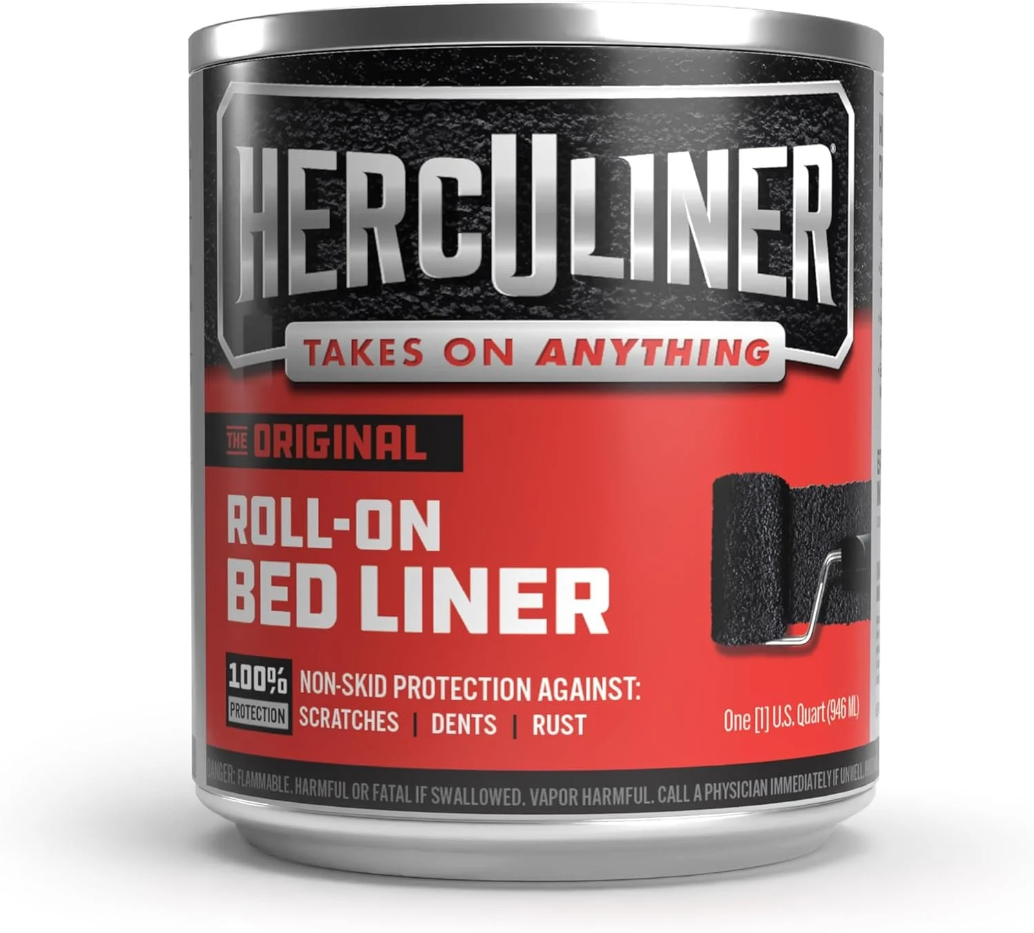 BED LINER PAINT
This Herculiner paint is very durable and has an aggressive texture. It's pretty awesome stuff. Make sure you use an OIL-BASED primer. Plan on applying two coats. One gallon was enough for my "Sliders" and accessories. 