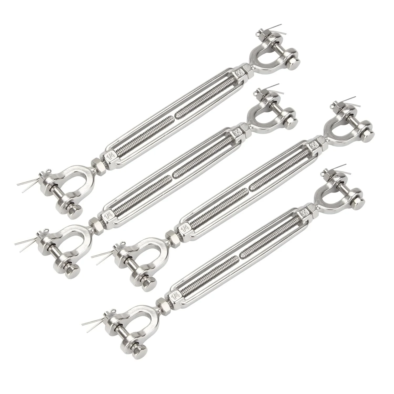 TURNBUCKLE
This is a special kind of stainless steel turnbuckle called a "Jaw and Jaw Turnbuckle" which was necessary to push the front of the "Slider Base" down and forward toward the front of the truck bed. This is what locks my whole system down t