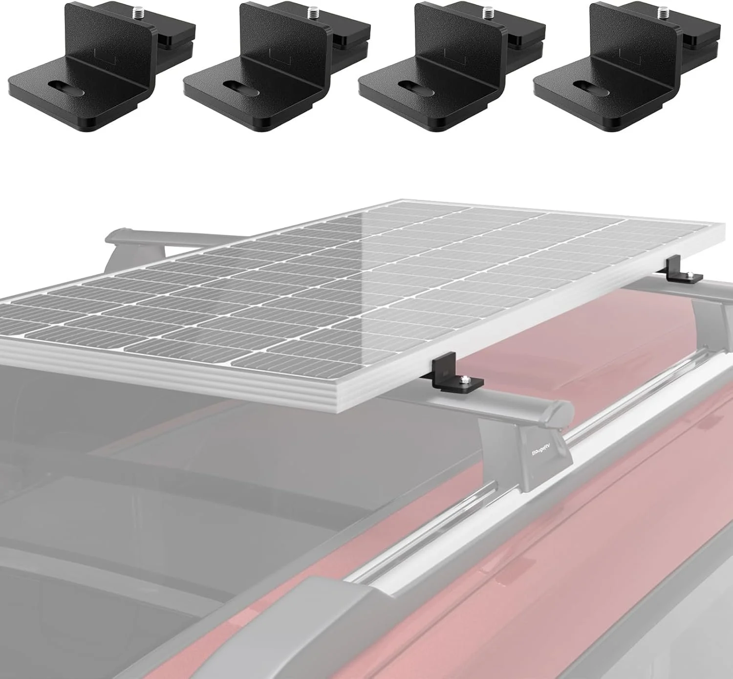 SOLAR MOUNTS
Mounting brackets for attaching a solar panel to cross bars on your truck or roof top tent. 