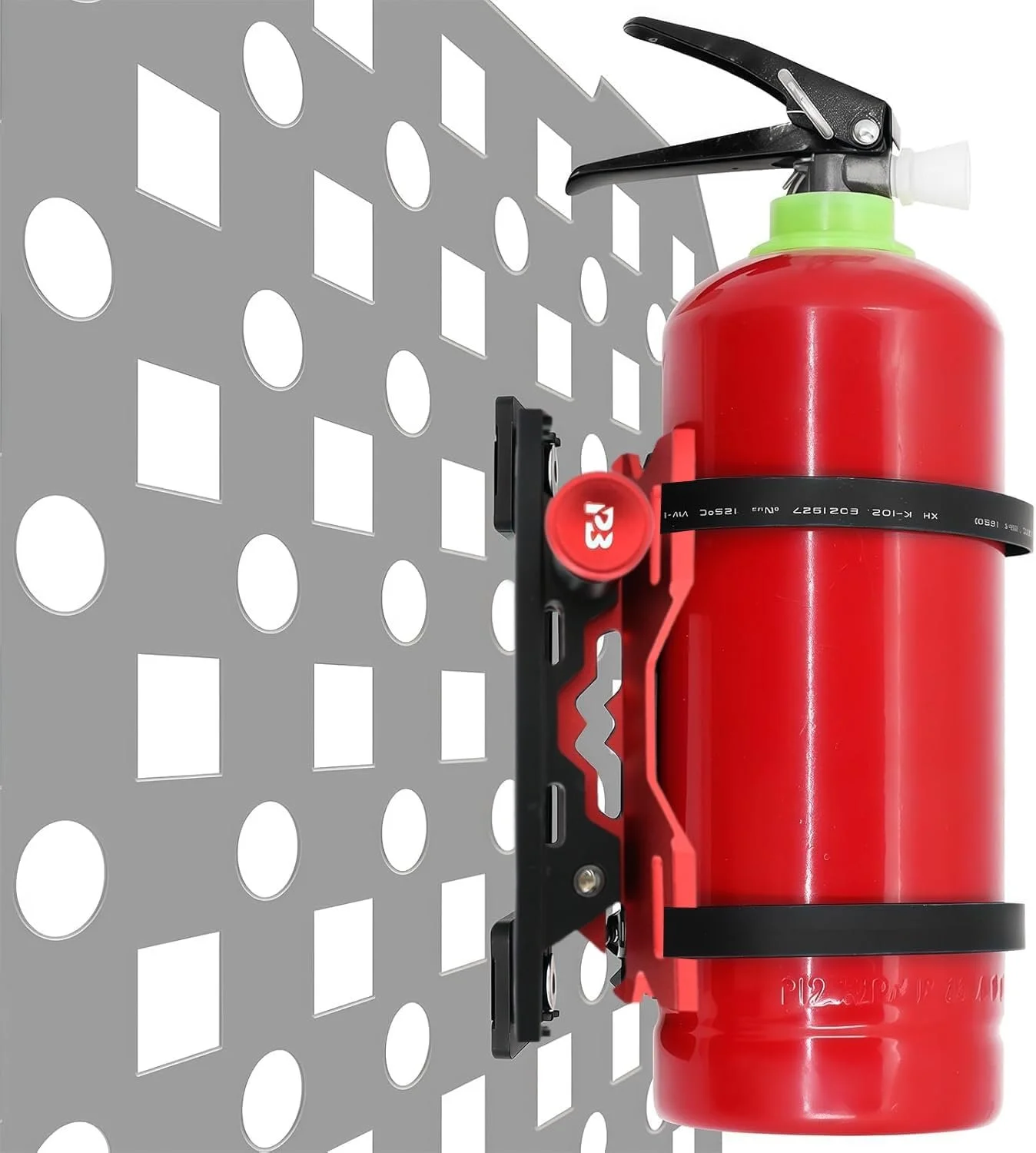 FIRE MOUNT
This fire extinguisher mount connects to any hard surface in your truck and deploys quickly with a quick-release pin. Great for when your camping neighbors do something stupid. 