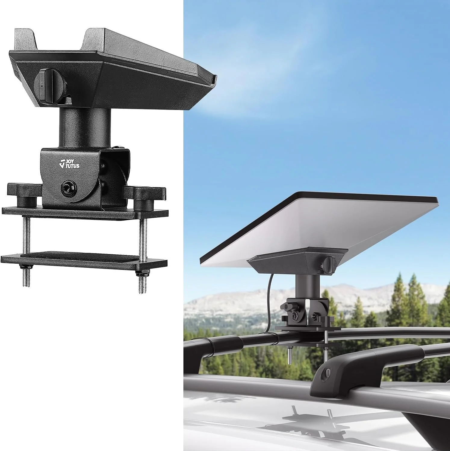 STARLINK MOUNT
This is how I connect my Starlink Mini to the top of my TopOak rooftop tent. I like how this one can TILT so I can orient it correctly even with the tent up at an angle. 