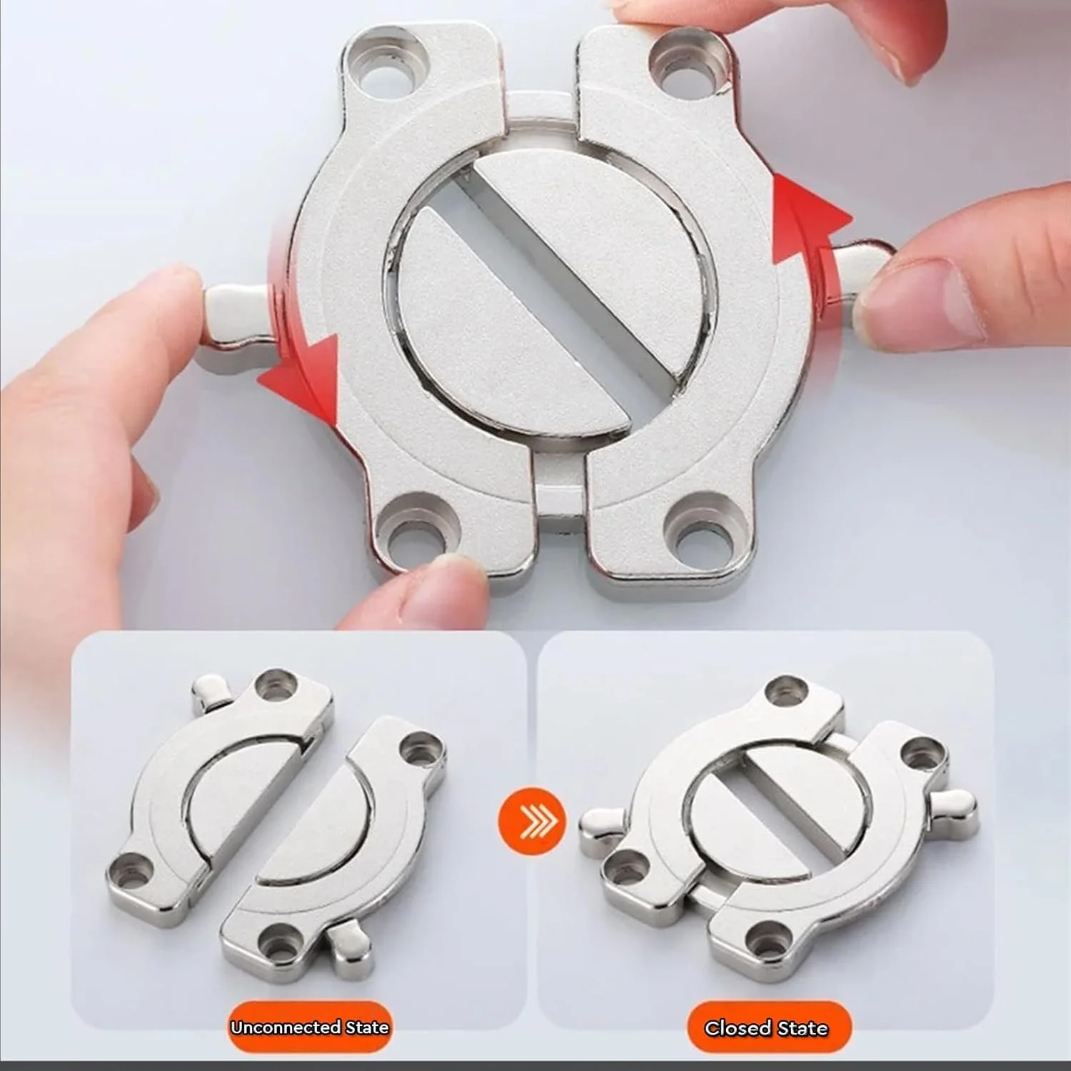 TABLE BUCKLE
Used to lock together my "Shelf Panels" so they create one large shelf and do not bow individually. 