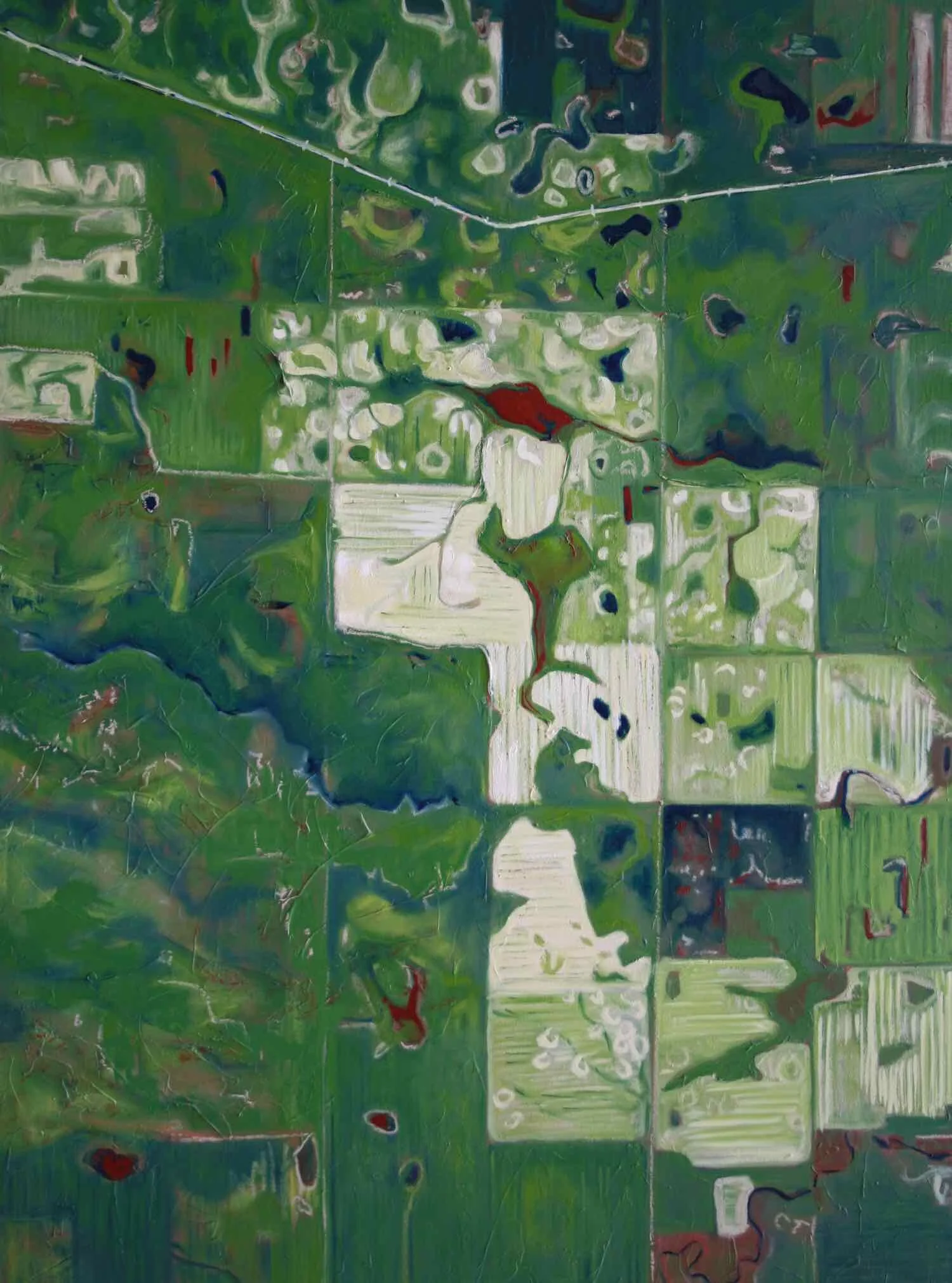 Mortlach Grid I  oil on board 48 x 36 $2600