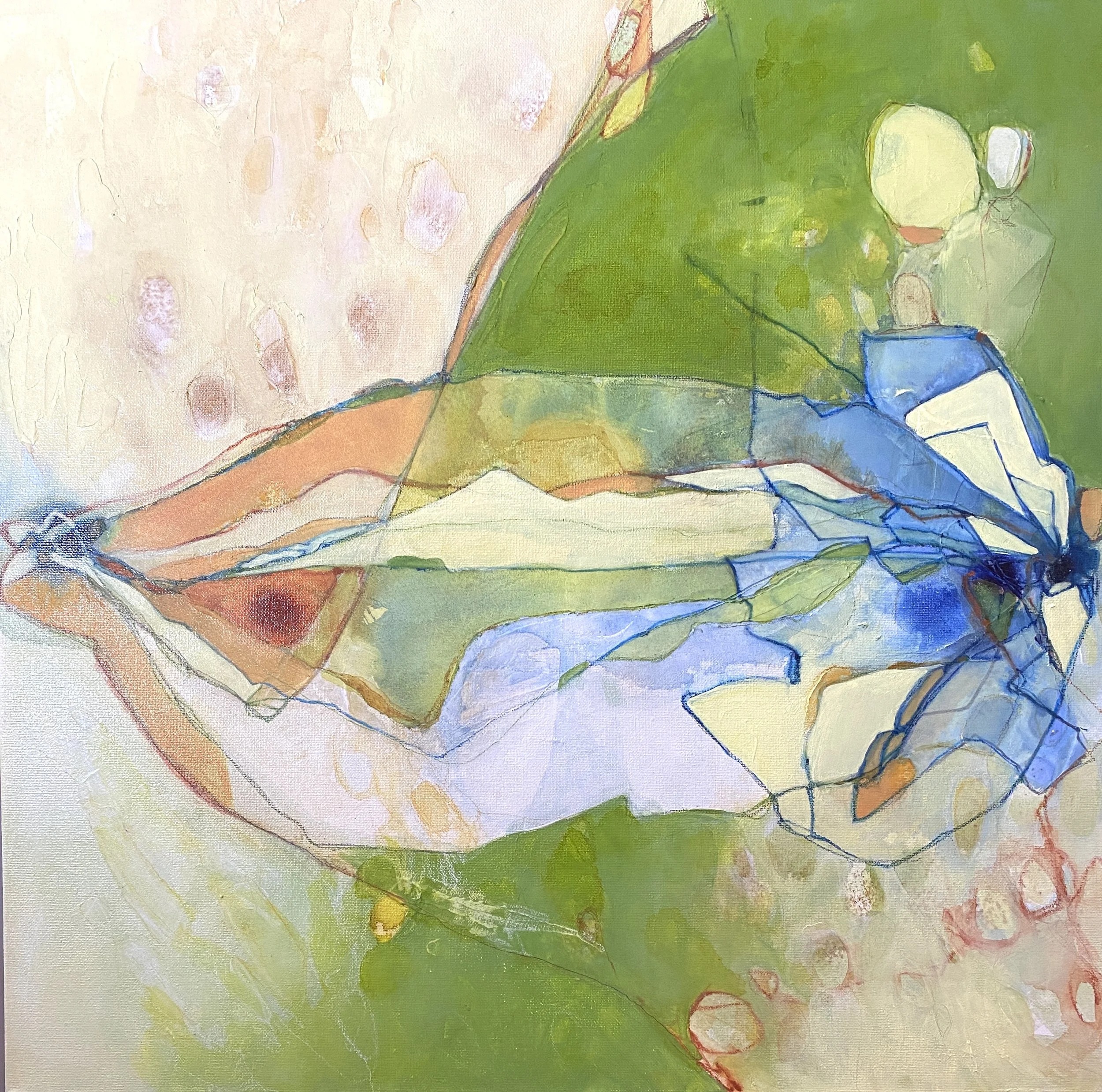 Honeybee Flight Paths I, 24x24 mixed media on canvas   $1200
Currently available at Gallery Odin