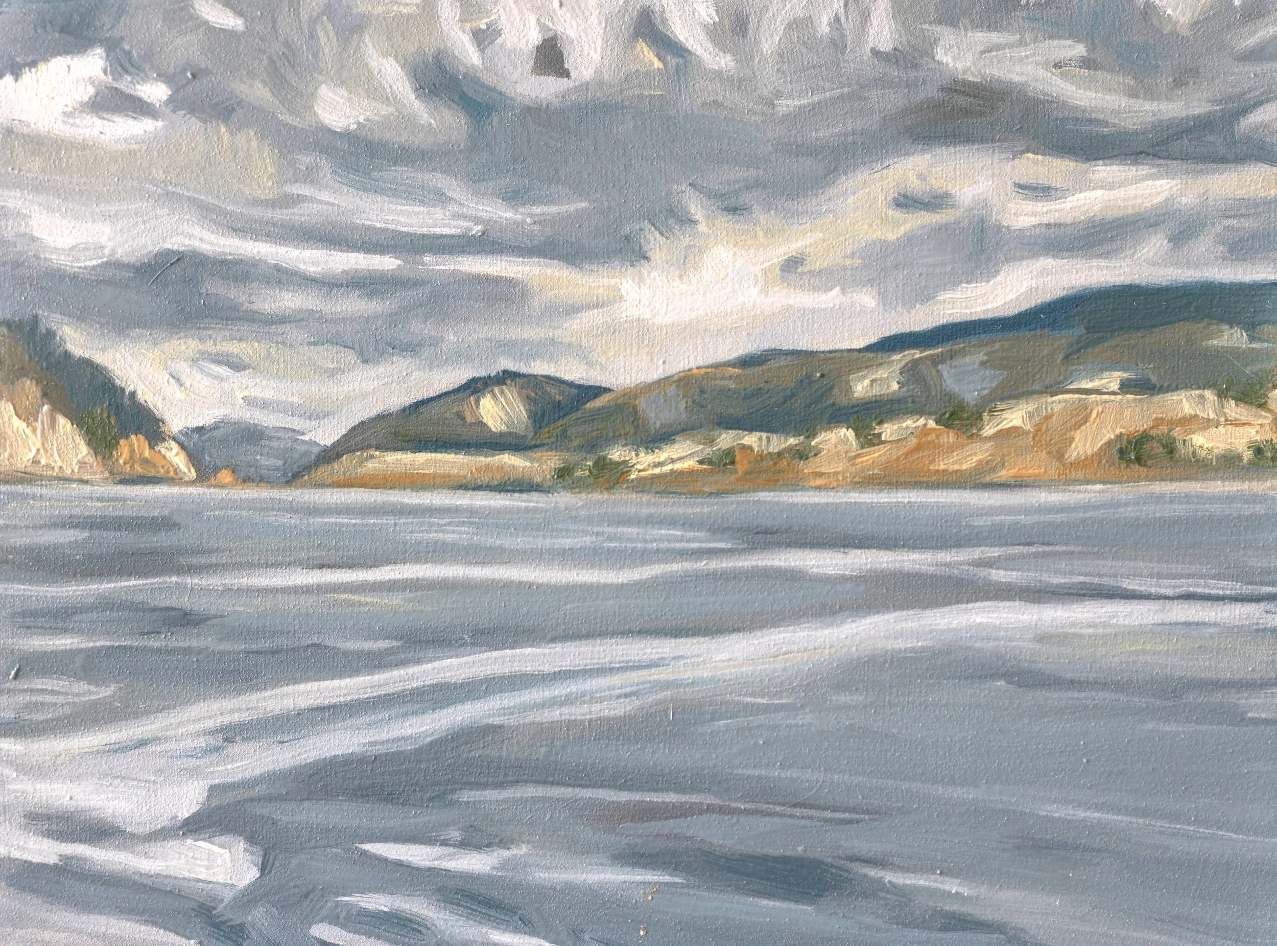 Spring Skies III, 6x8 oil on board $175