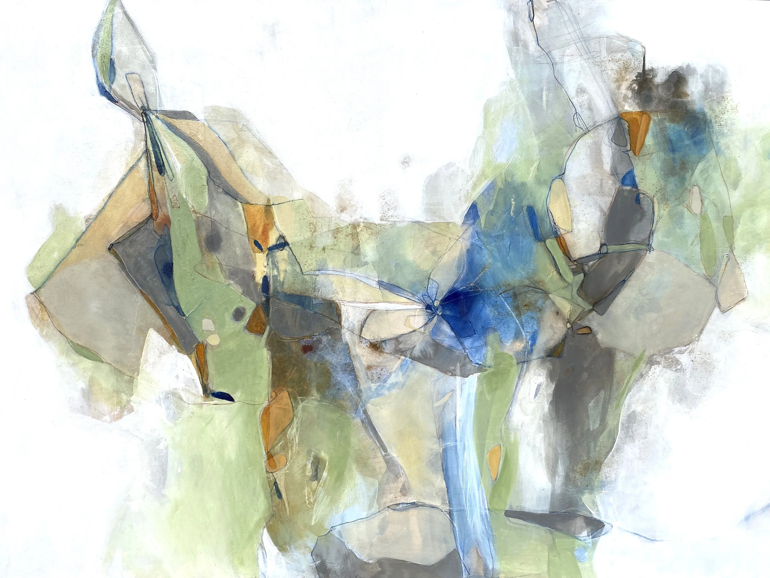 Flight Paths I, 36x48 mixed media on board   $2600 
Currently available at Gallery Odin