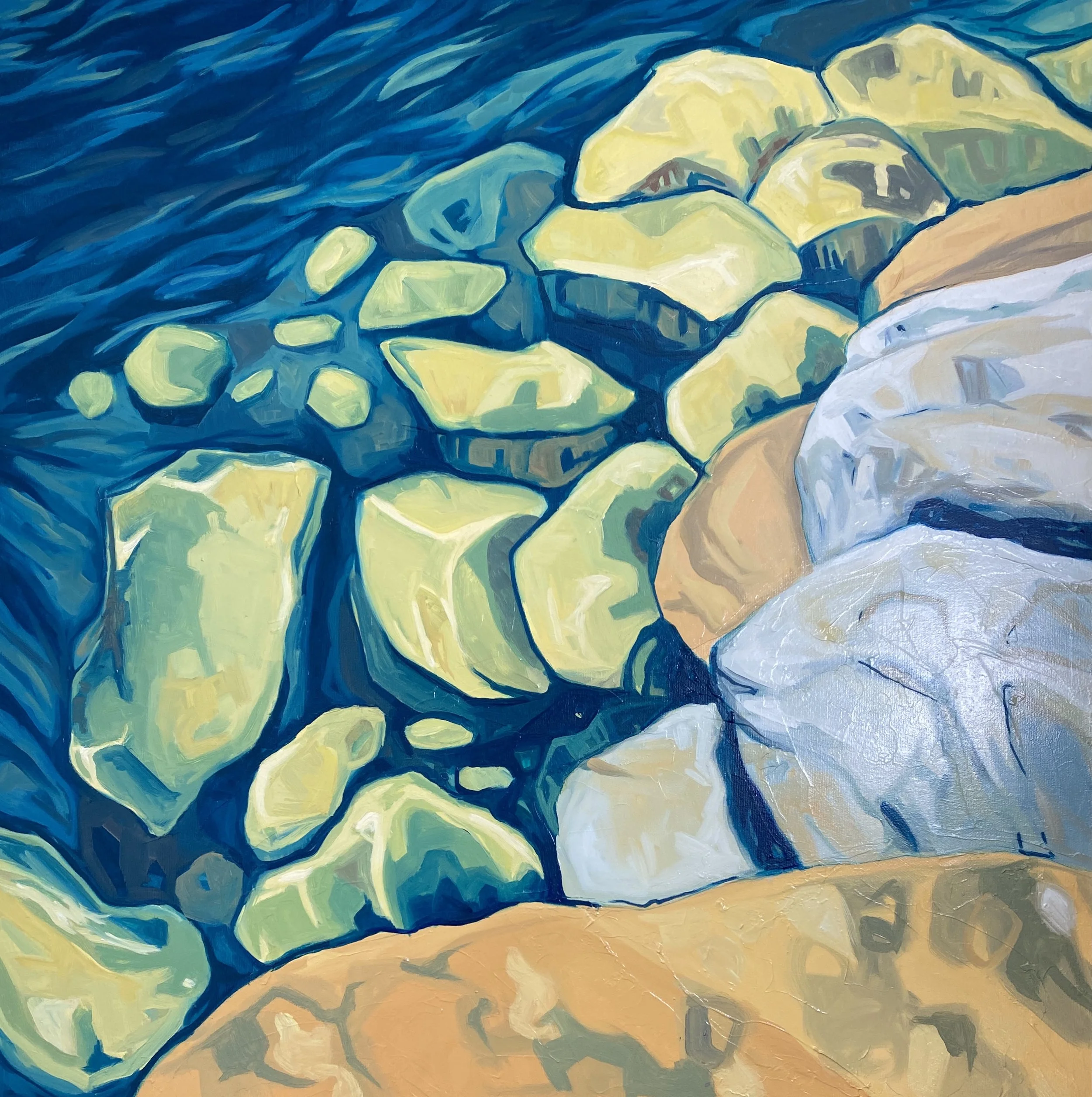 Kalmalka Lake, oil on canvas 24 x 24   $1200