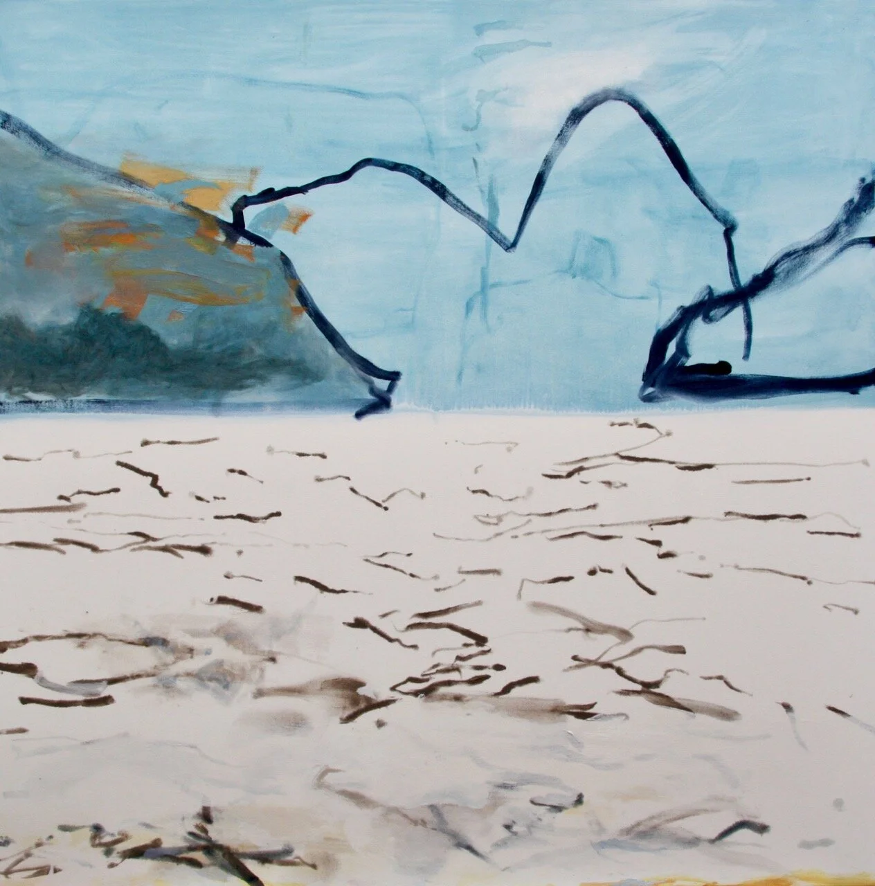 Peak Hill, Hawkesbury River (2018) oil on canvas 150X150cm  (Available)