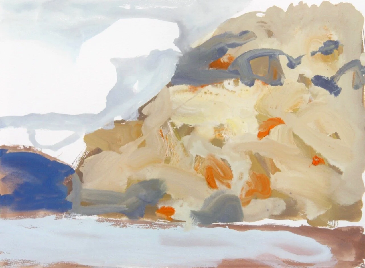 High Tide, Sandy Bay (2020) gouache on paper 30X40cm  