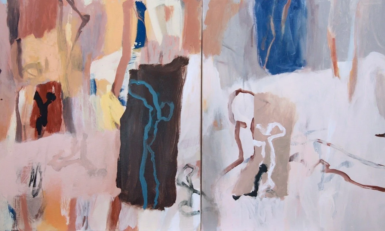 Hot Burn (2021) oil on canvas (diptych) 122X200cm
