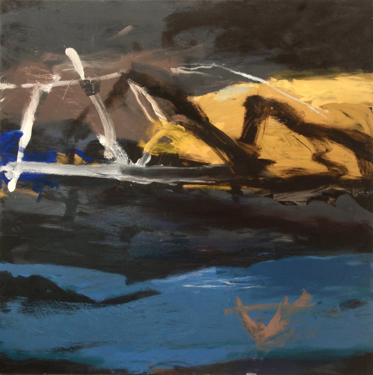 Night Bridge (2024) oil on canvas 150X150cm (Available)